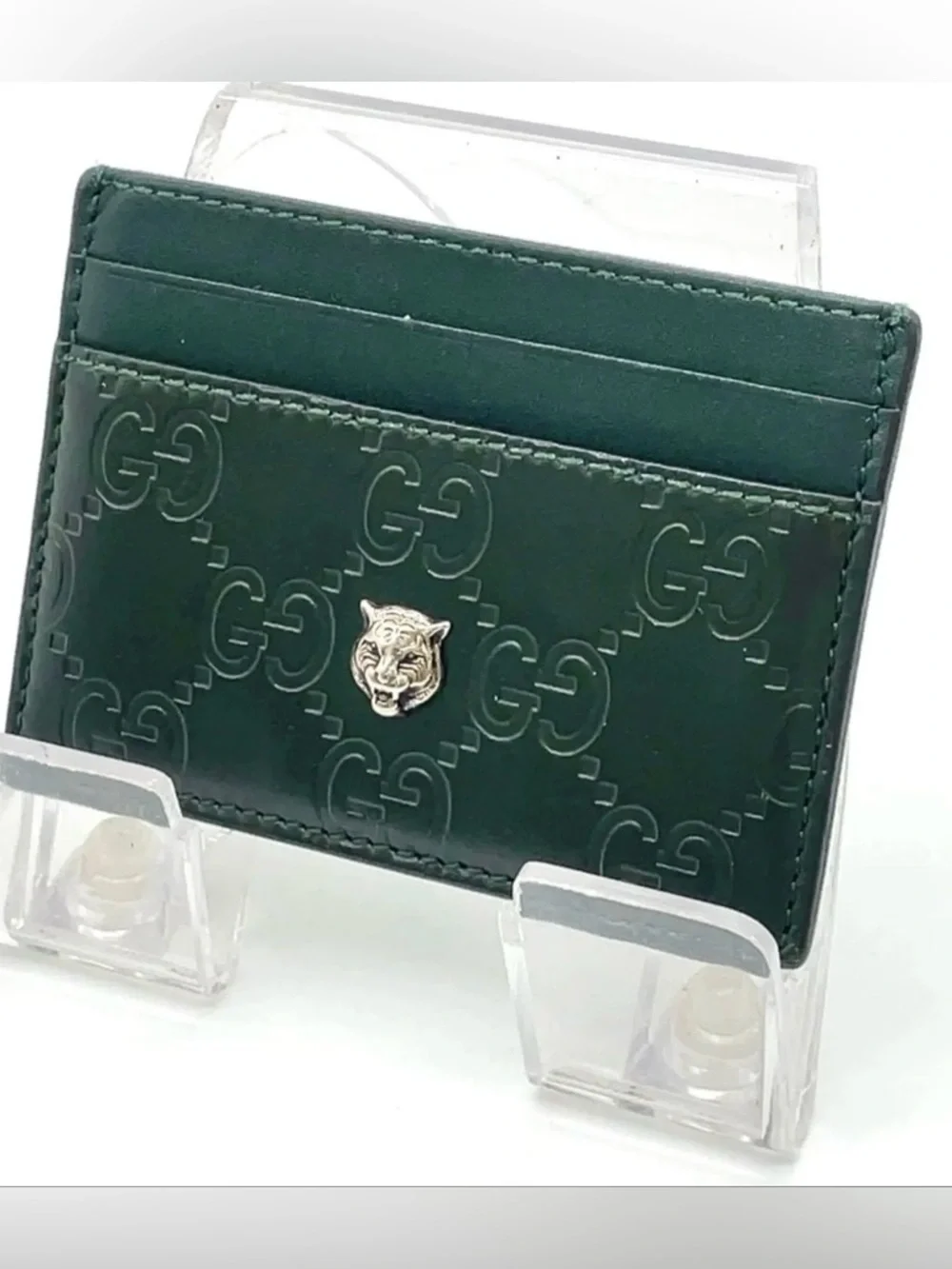 Gucci Guccissima GreenTiger Card Case